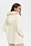 Women's Hooded Fur Zippered Wool Cardigan Bone - 6