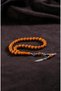 Brown Powder Amber Prayer Beads - Wrist Size Globe Grain