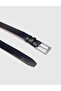 Novak Men's Belt Navy Blue Genuine Opening Leather