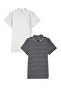 2 Pieces Stand Collar Short Sleeve Camisole T-Shirt
