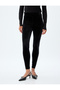 Velvet Leggings Standard Waist Slim Fit - 3