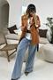Camel Chamois Short Trench Coat
