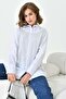 Women's Mesh Cotton Shirt Set Ecru 30769 - 2