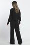 Black Women's Finger-Snap High Waist Knitwear Set - 5