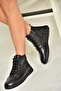T 555366203   Black Genuine Leather Comfort Orthopedic Sole Women's Boots