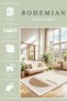 Bohemian Washable Non-Slip Sole Stain Resistant Living Room Rug Kitchen Rug and Runner Rug - 2