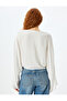 Viscose Crop Blouse Double Breasted Front Tie Wide Long Bell Sleeve - 4