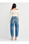 71716 Seamless Cuffed Denim Trousers-Blue - 2