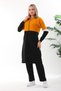 Women's Hijab Tracksuit Set Long Casual Sports Set Mustard - 7