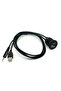 Aux + Usb 2.0 Mountable Screw Female Male Extension Cable 2m - 2
