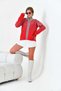 Women's Zipper Detailed Cardigan Red 20870 - 2