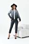 Women's Zipper Detailed Cardigan Ecru Black 20870 - 2