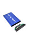 USB 2.0 إلى Sata 2.5 بوصة صندوق قرص صلب خارجي من الألومنيوم باللون الأزرق - 3