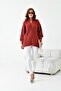Women's Gradient Zippered Cardigan Red 20871 - 6