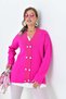 Women's Button Detailed Cardigan Fuchsia 20865 - 5