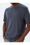 Slogan Printed T-Shirt Crew Neck Short Sleeve Cotton - 5