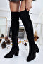 Women's Thick Heeled Stretch Material Flexible Boots