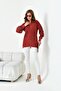 Women's Gradient Zippered Cardigan Red 20871 - 2