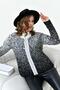 Women's Zipper Detailed Cardigan Ecru Black 20870 - 5