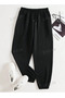 Black Oversize Elastic Leg Sweatpants