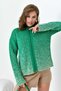 Women's Zipper Detailed Cardigan Green 20870 - 3