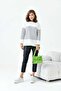Women's Relaxed Fit Striped Sweater Ecru 20841