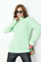 Women's Basic Half Turtleneck Sweater Pistachio Green 20878 - 3