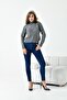 Women's Brass Knit Turtleneck Sweater Gray 20909