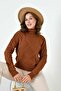 Women's Brass Knit Turtleneck Sweater Copper 20909 - 5