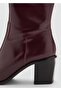Zippered Leather Boots - 5