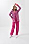 Women's Feather Detailed Pants Suit Fuchsia 20572