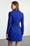 Saks Piliseli Mini Dokuma Ceket Elbise TWOAW24EL00295 - 5