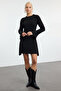 Siyah Mini Triko A-Line Formda Elbise TWOAW25EL00030 - 2