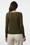 Green Ribbed Pool Collar Color Block Knitwear Sweater Twoaw25Kz00242 - 5