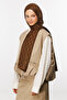 Dark Checkerboard Pattern Silky Jacquard Shawl - 3