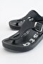 Women's Flat Slippers with Flip-Flop Buckle Black - 3