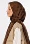 Dark Checkerboard Pattern Silky Jacquard Shawl - 5