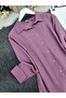 Long buttoned shirt with striped pattern - cherry - 2