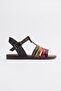 4 Piped Women's Sandals Black Garnish - 2
