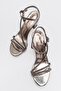 Women's Stone Heeled Shoes PLATINUM MIRROR - 5