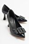 Women's Buckle Stiletto BLACK CROCO
