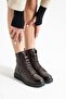 Genuine Leather Brown Outdoor Women's Boots - 2