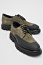 Men's Thick Soled Lace-Up Casual Shoes Real Leather Mc 20297 Khaki - 2