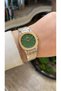 Quartz Steel Gold/Gray Green Dial 32 mm Women's Wristwatch (with Bracelet Gift) - 6