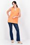 Women Peter Pan Collar Sleeveless Eyelet Blouse, Orange - 4
