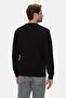 Emory Black Crew Neck Embroidered Standard Fit Men's Knitwear - 4