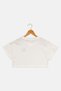 Kids Girls Sportswear Fit Short Sleeves Outdoor Top, Ivory - 2