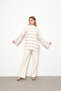 Striped Knitwear Trousers Set Vi̇zon - 3