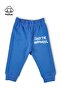 Baby Boy and Girl Striped Patterned Seasonal Blue Unisex Top and Bottom Set - 6