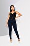 Women Super Slim Fit Dark Wash Non,Stretchable Denim Jeans, Dark Navy - 4